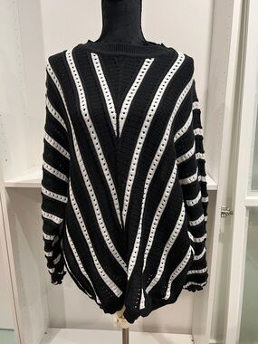 Chevron Stripe Dolman Sweater Size L